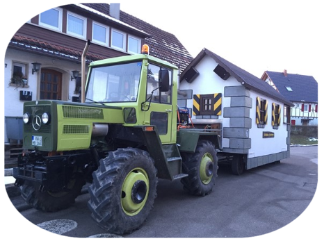 Hofnarrenwagen während der Fasnet